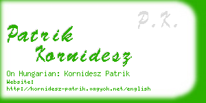 patrik kornidesz business card